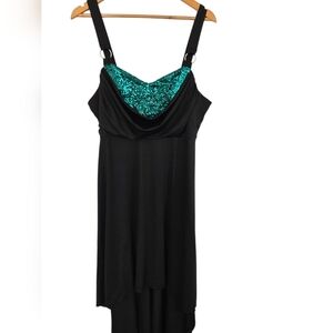 Rosegal Black Sequin Accent Dress Large Sleeveless Cowl Neck Party Cocktail Dres